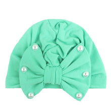 Load image into Gallery viewer, Modern Baby Hats Cute Rabbit Bow Knot with Pearls Baby Girl Hat with Pearls  for Kids In Diamond Luxury Style
