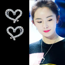 将图片加载到图库查看器，Wholesale  925  Silver Heart Zircon Earrings for Women 2020 New Trend Personality Lady Fashion Jewelry
