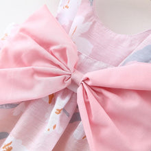 Load image into Gallery viewer, Luxury Modern Elegant Summer Bow Print Dress With Hat 2 piece Baby Clothes Suits Newborn Toddler Dress
