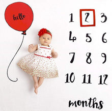 Load image into Gallery viewer, Newborn baby Monthly Growth  Blanket Photography Props Background Cloth For Baby
