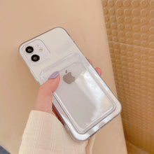 Load image into Gallery viewer, Transparent Mobile Phone Case For iPhone 11 12 13 14Mini case For iphone 11 Pro X XS Max XR 7 8 Plus SE Case Cover Soft Silicone Wallet Card Holder
