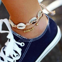 将图片加载到图库查看器，Luxury Bohemian Star Shell Ankle Bracelet Foot Jewelry Brecelet Simple Shell Anklets for Women Summer Style
