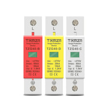 Load image into Gallery viewer, AC SPD 1P 20KA 40KA 60KA 275V 385V House Surge Protector Protective Low-voltage  Arrester Device
