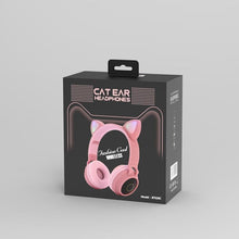 Load image into Gallery viewer, STEVVEX New Luxury Interesting LED Cat Ear Noise Cancelling Headphones Bluetooth 5.0  For Young People and  Kids Headset Support TF Card 3.5mm Plug With Mic
