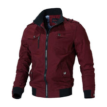 将图片加载到图库查看器，Windproof Bomber Jacket Men Fashion Casual Windbreaker Jacket Lightweight Running Windbreaker Outdoor Golf Fashion Elegant Red Jacket Men Spring Autumn New Slim Fit Jacket Men's Clothing
