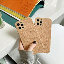 Load image into Gallery viewer, Simple Wood Compress Sawdust Phone Case For iPhone 14 13 Pro Max 12 11 X XR XS 6 7 8 Plus Solid Shockproof Breathable Cover Ultra Thin Full Body Dustproof Anti Fingerprint Scratch-Resistant Case iPhone

