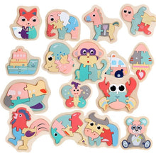 将图片加载到图库查看器，Wooden Children Colorful Animal Stevvex Puzzle for Toddler Creative Puzzle Early Educational Toys for Boys and Girls 2-4
