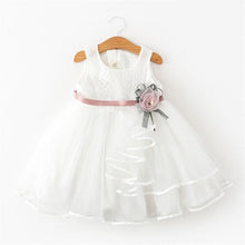 将图片加载到图库查看器，Luxury Modern Flower Newborn Baby Dress New Summer Cute Baby Girls Clothes Tulle Lace Infant Party Clothing Dress For Girls
