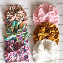 Load image into Gallery viewer, Cute Baby Hat Toddler Kids Soft Cotton Turban Beanies Hat Boy Girl Floral Bowknot Head Wraps
