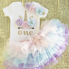 将图片加载到图库查看器，New 1st Birthday Tutu Baby Infant Christening Cake Dresses for Party Kids 1 Year Baby Girl For  Birthday Party
