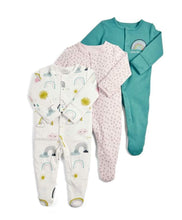 Load image into Gallery viewer, 3Pcs Baby unisex Rompers  Long Sleeve Sleep suit Cartoon Jumpsuit Baby Pajamas Stes For Kids Between 0-12Months
