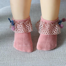 Load image into Gallery viewer, New Baby Socks Cute Lace Flower Bows Newborn Baby Girl Socks Cotton Princess Girls Socks
