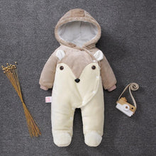 Load image into Gallery viewer, Elegant Baby Clothes Rompers Jumpsuits Newborn Cartoon Little Bee Rabbit Ears Zipper Clothes Cotton Jackets For Kids
