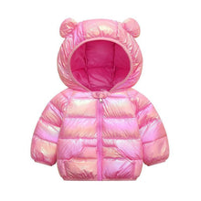 Load image into Gallery viewer, Shiny Toddler Baby Warm Hooded Coat Winter Outerwear Infant Clothes Cute Jacket Baby Clothes For Girls
