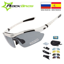 Load image into Gallery viewer, Hot! RockBros Polarized Cycling Glasses Cycling Sunglasses Outdoor Sport Road Bike MTB Men's Glasses TR90 Goggles Eyewear 5 Lens
