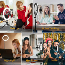 Load image into Gallery viewer, 26cm LED Selfie Ring Lamp Photographic Selfie Ring Lighting
