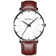 将图片加载到图库查看器，Minimalist Men's Fashion Ultra Thin Watch Simple Men Business Stainless Steel Mesh Belt Quartz Watch Relogio Masculino
