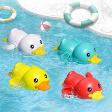 Load image into Gallery viewer, Bathroom Bath Shower Baby Clockwork Swimming Play Water Cute Little Yellow Duck Bathing Bathtub Toys For Kids
