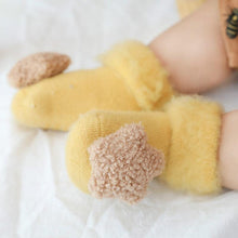 将图片加载到图库查看器，Cute Baby Thickening Furry Mid Floor Socks For Newborn Baby Boys And Girls Soft And Comfortable Footwear
