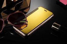 Load image into Gallery viewer, Luxury iphone Flip Case iphone 11 12 13 14 Cover Clear View Windows Mirror Magnetized Simple Closure Unique Flip Phone Stylish Case For iPhone
