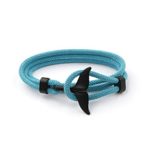 Load image into Gallery viewer, Whale Tail Anchor Bracelets Men And Women Charm Nautical Survival Rope Chain Bracelet Male Wrap Metal Hooks Fashion Gift
