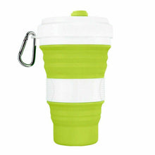 Load image into Gallery viewer, Camping Coffe Adjustable sizes Multi-colors New Collapsible Silicone Coffee Cup Mug Reusable High Temperature Water Cup Outdoor Travel 550ml
