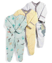 Load image into Gallery viewer, 3Pcs Baby unisex Rompers  Long Sleeve Sleep suit Cartoon Jumpsuit Baby Pajamas Stes For Kids Between 0-12Months
