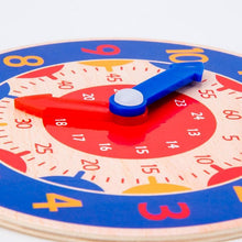 Load image into Gallery viewer, Children Montessori Wooden Clock Toys Hour Minute Second Cognition Colorful Clocks Toys for Kids Early Preschool Teaching Aids
