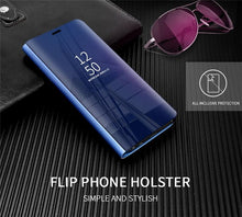 Load image into Gallery viewer, Smart Flip Phone Case For iPhone X XR XS 5 5S SE 7 8 6 6S Plus 11 12 13 Mini Pro Max 2020 Mirror Window Standing Holder Cover  Mirror Screen Smart Plating Case 360 Full Body Ultra Thin Intelligent Protective Case
