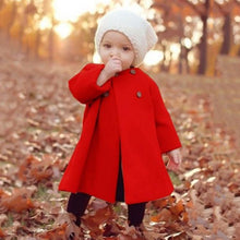Load image into Gallery viewer, Modern Trend New Baby Girl  Woolen Long Coat for Girls Windproof Made For Autumn and Winter Season
