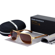 将图片加载到图库查看器，Brand Designer Driving Sunglasses for Men Polarized Sunglasses Men in Aviation Retro Design With High Quality  Full Metal Frame  and UV400 Protection

