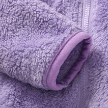 将图片加载到图库查看器，New Winter Trend Warm Newborn Baby Boy Solid Hooded Baby Romper Warm Coat Fleece Jumpsuit Infant Outwear For Boys And Girls
