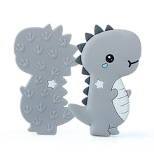 将图片加载到图库查看器，Dinosaur Baby Teether  Animal Silicone Beads Chew Charms Food Grade Silicone Teether Bead Toy Gift For Baby and Kids
