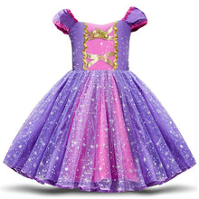 Load image into Gallery viewer, Luxury Modern Fancy Princess Dress for Girls in Purple Elegant color for Halloween Cosplay Costumes FOr Birthday and Wedding Parties
