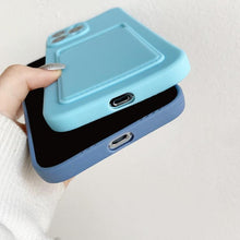 Load image into Gallery viewer, Soft Silicone Phone Case For iPhone 14 13 Pro Max 13Pro Silicone Soft Mobile Phone Case Wallet Card Holder Cover Slim Fit Thin Protective Soft Shock-Absorbing Wallet Case
