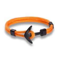 将图片加载到图库查看器，Stainless Steel Anchor Bracelets Luxury For Men Nautical Survival Rope Chain Paracord Bracelet Male Wrap Metal Sport Hooks

