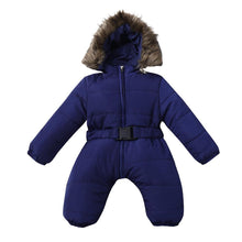 将图片加载到图库查看器，Winter Clothes For Infant Baby Hooded Warm Thick Snowsuit Jumpsuit Romper for Boys and Girls  Style
