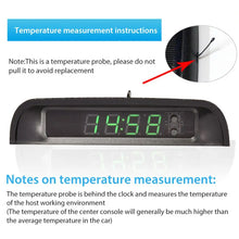 Load image into Gallery viewer, Portable Auto Dashboard Clocks Backlight Electronic Screen Temperature Clock Solar Car Digital LCD Clock &amp; Temperature Display
