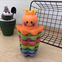 Load image into Gallery viewer, Kids Ocean Life Octopus Stacking Cups Bath Toy Children Play Educational Cute Cartoon Bathroom Toys
