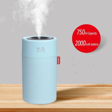 将图片加载到图库查看器，Wireless Air Humidifier USB Portbale Aroma Diffuser 2000mAh Battery Rechargeable Umidificador Essential Oil Humidificador Mist Maker
