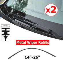 Load image into Gallery viewer, 2pcs/lot Car rubber Vehicle Insert strips Wiper Blade blades (Refill) 6mm/8mm 14"16"22"24"26" car accessories Soft Refills
