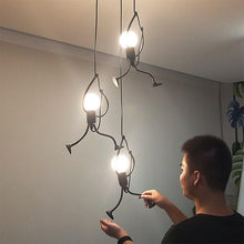 Load image into Gallery viewer, Industrial Metal Pendant Light, Creative Cartoon Ceiling Light Fixture, Indoor Hanging Lamp, Modern Minimalist Lamps for Bedrooms Loft Study Restaurant Entryway Foyer, E27 Great decoration for Bedroom and Kids Room
