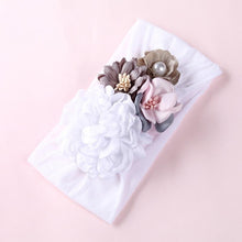 将图片加载到图库查看器，Handmade Flower Baby Headbands For Newborn Girls Nylon Elastic Hair Bands Headwear For Baby Girls
