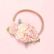 将图片加载到图库查看器，Modern Fashion Floral Headband Newborn Baby Elastic Hairbands Pearl Fresh Style Bow Knot For Girls
