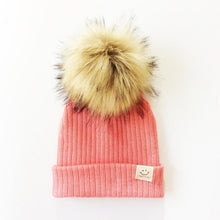 将图片加载到图库查看器，Winter Baby Boy Girl Artificial Pompom Knitted Hat Toddler Kids Caps With Pompon for Newborn
