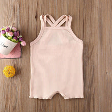 Load image into Gallery viewer, Luxury Modern Baby Kids Boy and Girl Infant Romper Jumpsuit Cotton Outfits Set Ribbed Solid Clothes For Kids
