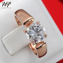 Load image into Gallery viewer, Wedding Engagement Rings For Women Classic Round Female Ring With Stone Cubic Zircon Women's Ring Accessories Jewelry R053
