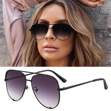 Load image into Gallery viewer, Luxury Lady Vintage Round Metal  Sunglasses For  Driving Black Retro Mirror Sunglasses Woman  Shade Sunglasses With  UV400 Protection
