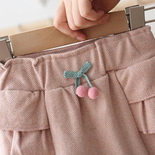 将图片加载到图库查看器，Baby Girls Pants Casual Ruffles Cherry Pants Baby Girl Clothes Long Princess Pants kids

