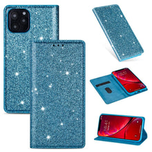 Load image into Gallery viewer, Glitter Leather Magnetic Flip Case for IPhone 14 13 11 12 Mini Pro Max Wallet Card Holder Cover Flip Shockproof Leather Wallet Case With Stand Silicone Bumper Cover
